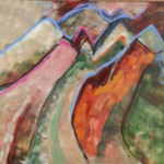 Acryl op doek, Maya Wildevuur, Abstract / Landschap, 1998